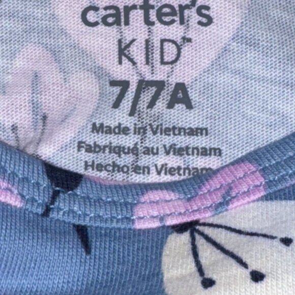 Carters Infant Floral Dress & Bloomer Set Blue Pink Size 7 - Picture 6 of 6